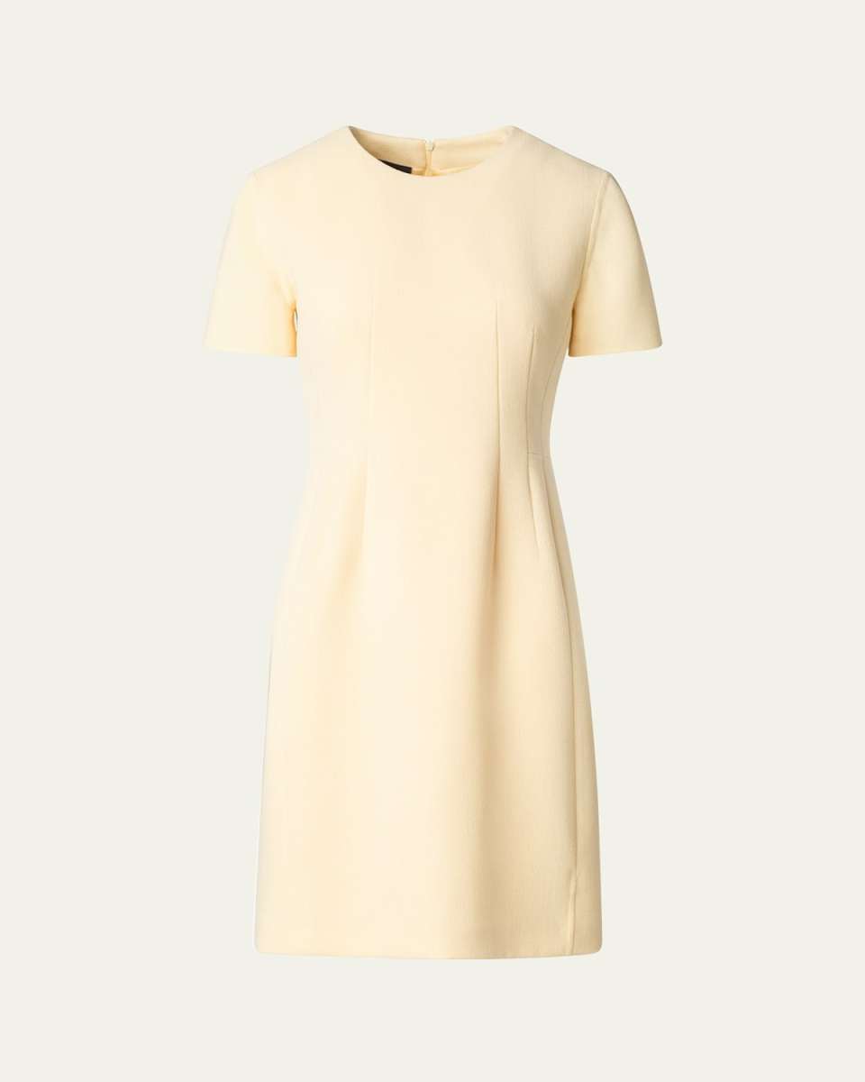 Wool Princess Seam Sheath Dress